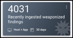 Recently ingested weaponized findings replacement widget.